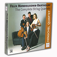 Felix Mendelssohn-Bartholdy The Complete String Quartets Henschel Quartet (3 CD) Формат: 3 Audio CD (DigiPack) Дистрибьюторы: Arte Nova Classics, BMG Ariola, SONY BMG Лицензионные товары инфо 8696l.